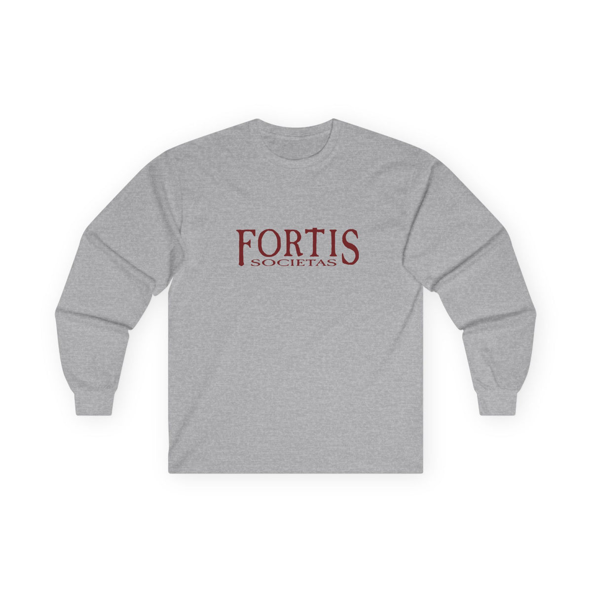 Fortis Societas Long Sleeve Tee — Classic Latin Motto Shirt