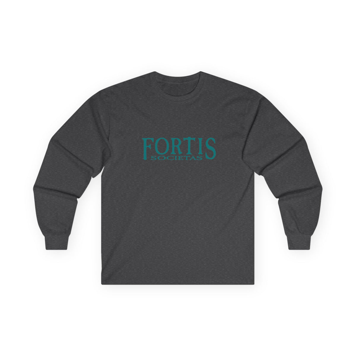 Fortis Societas Long Sleeve Tee — Classic Latin Motto Shirt