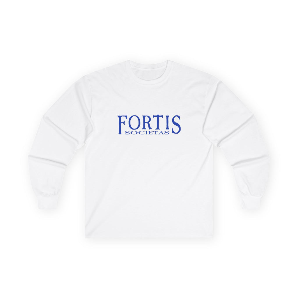 Fortis Societas Long Sleeve Tee — Classic Latin Motto Shirt