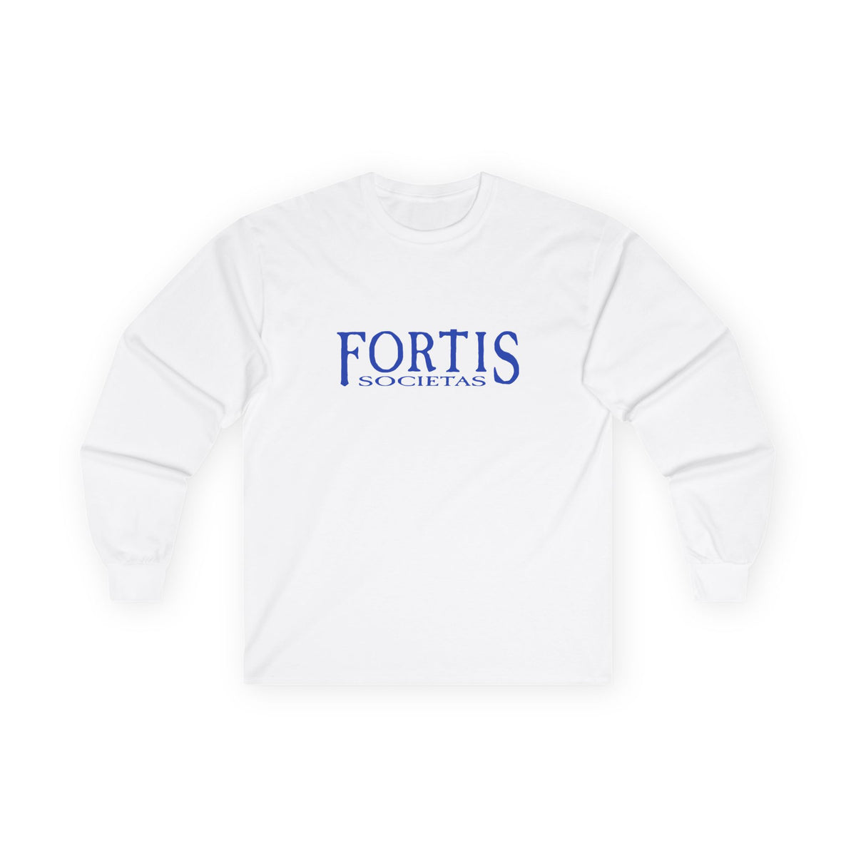 Fortis Societas Long Sleeve Tee — Classic Latin Motto Shirt