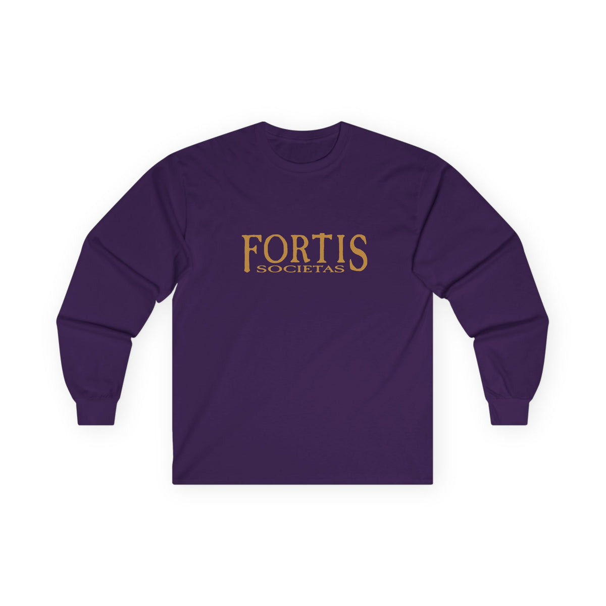 Fortis Societas Long Sleeve Tee — Classic Latin Motto Shirt