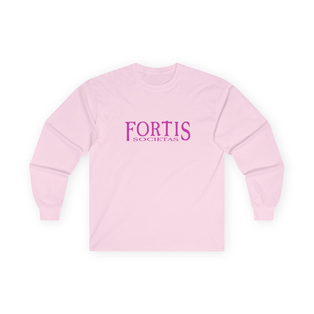 Fortis Societas Long Sleeve Tee — Classic Latin Motto Shirt