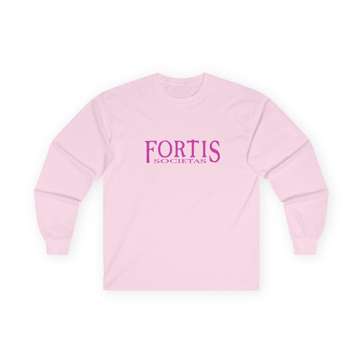 Fortis Societas Long Sleeve Tee — Classic Latin Motto Shirt