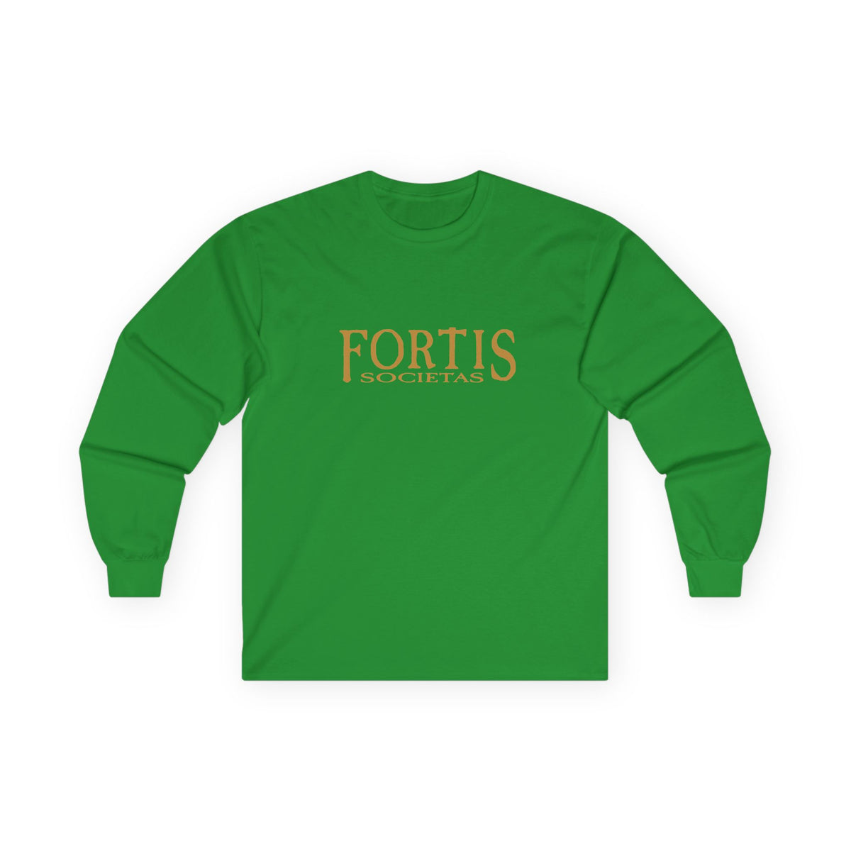 Fortis Societas Long Sleeve Tee — Classic Latin Motto Shirt