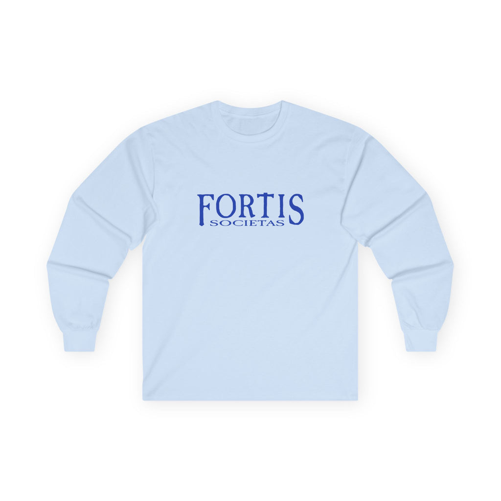 Fortis Societas Long Sleeve Tee — Classic Latin Motto Shirt