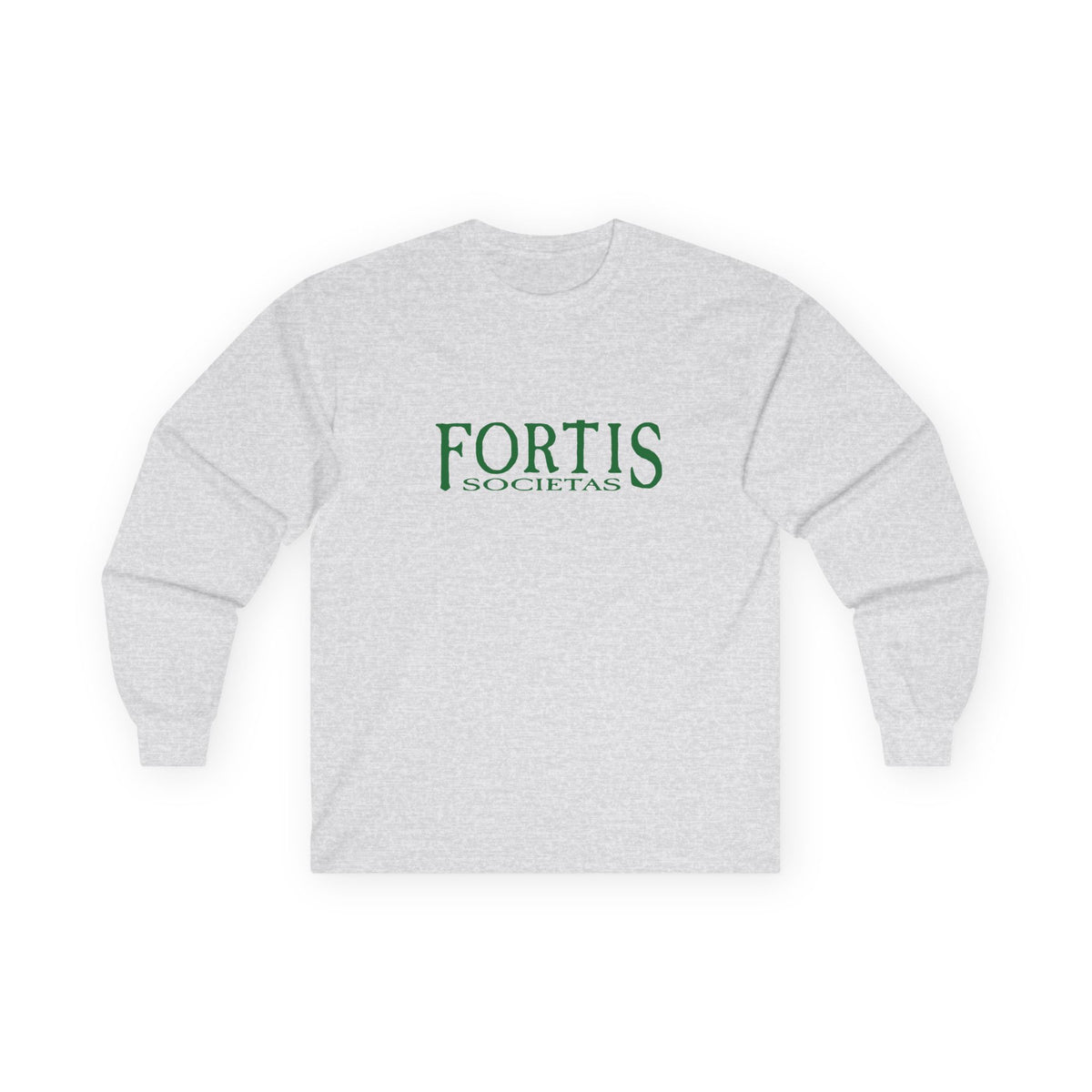 Fortis Societas Long Sleeve Tee — Classic Latin Motto Shirt