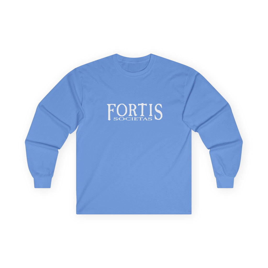 Fortis Societas Long Sleeve Tee — Classic Latin Motto Shirt